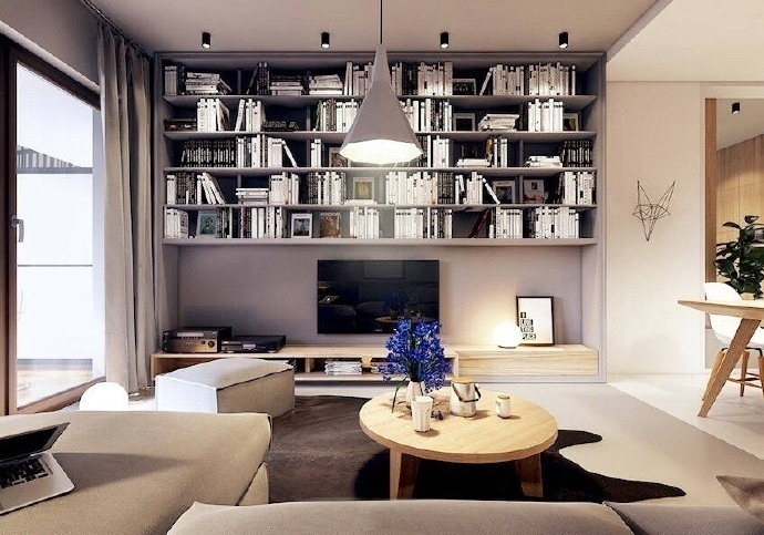 点击大图看下一张：高级灰系列现代公寓设计