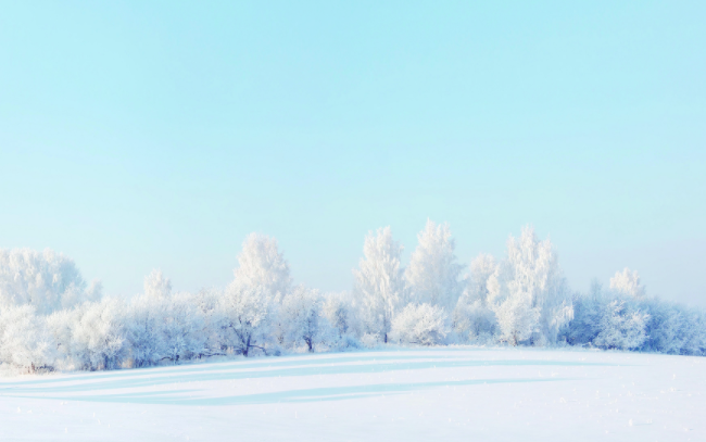 点击大图看下一张：景色优美的雪景高清图片