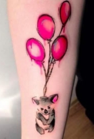 考拉纹身 可爱的一组小动物考拉纹身图案