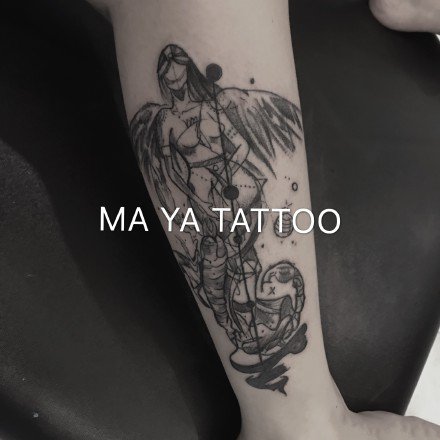 点击大图看下一张：玉树纹身 青海玉树玛雅刺青的纹身店作品