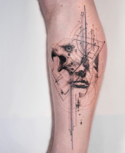 点击大图看下一张：手臂凌乱线条的9款创意纹身作品