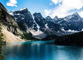唯美冰碛湖唯美风景图片桌面壁纸
