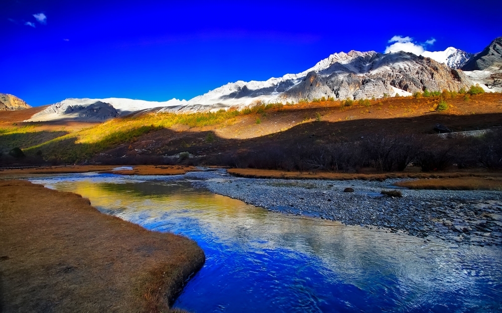 点击大图看下一张：稻城亚丁山水自然风景图片