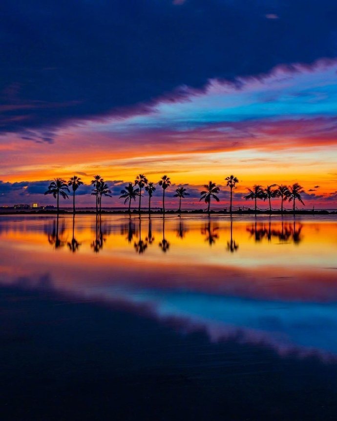 点击大图看下一张：佛罗里达的油画般的黄昏 ​​​​