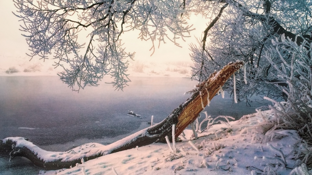 点击大图看下一张：唯美的冬季风景图片桌面壁纸