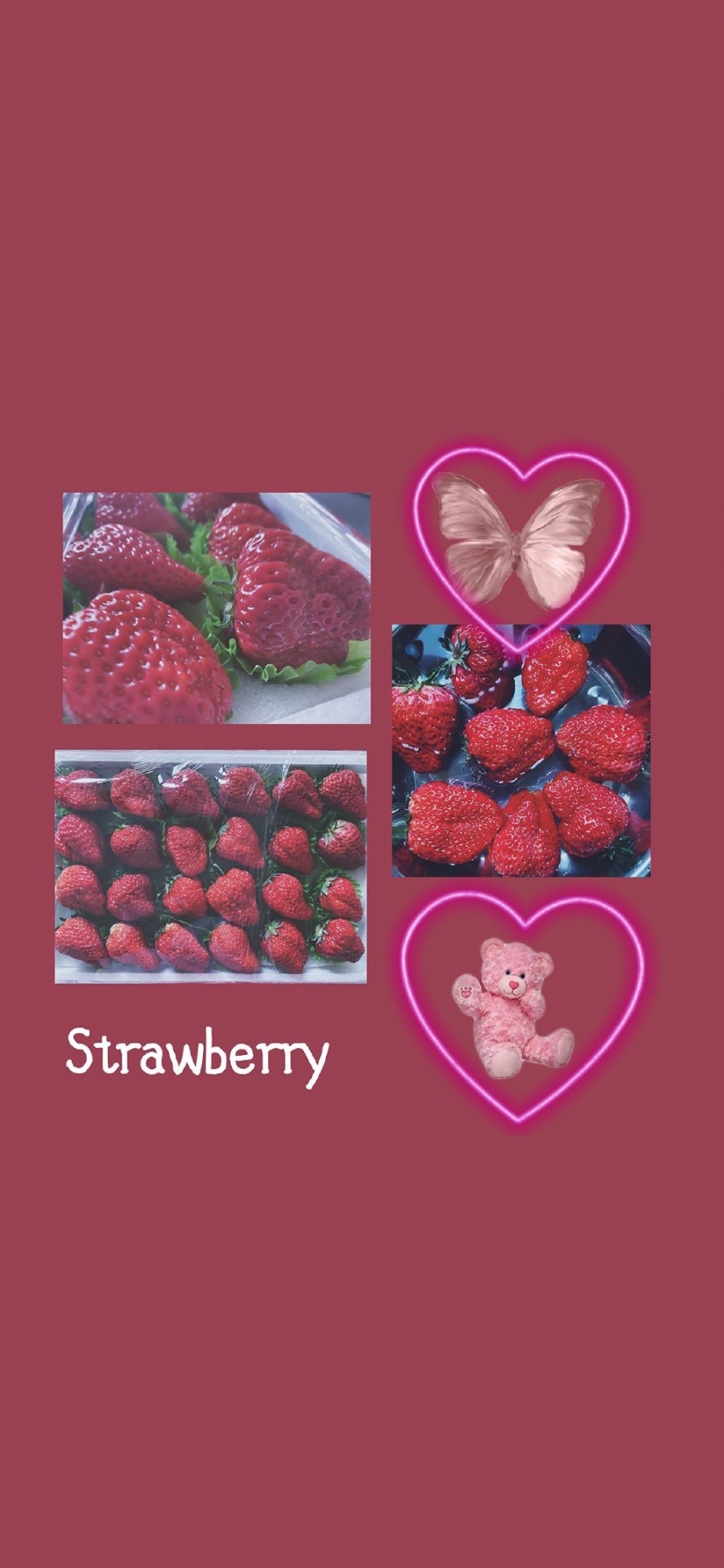 点击大图看下一张：新鲜果蔬草莓高清手机壁纸