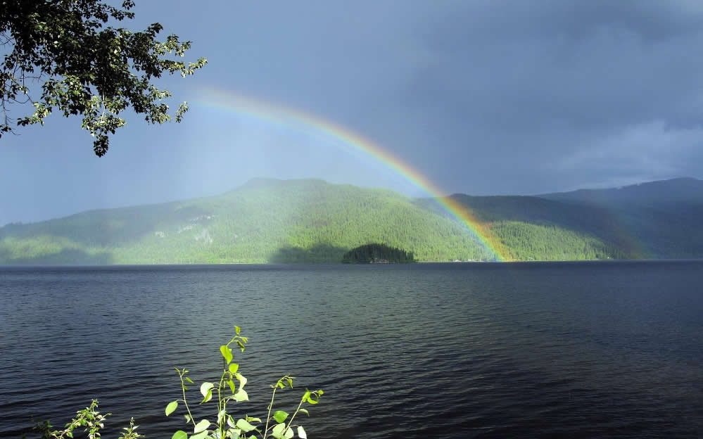 点击大图看下一张：雨后的彩虹风景图片