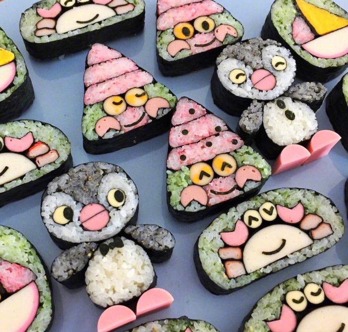 点击大图看下一张：超可爱的创意寿司