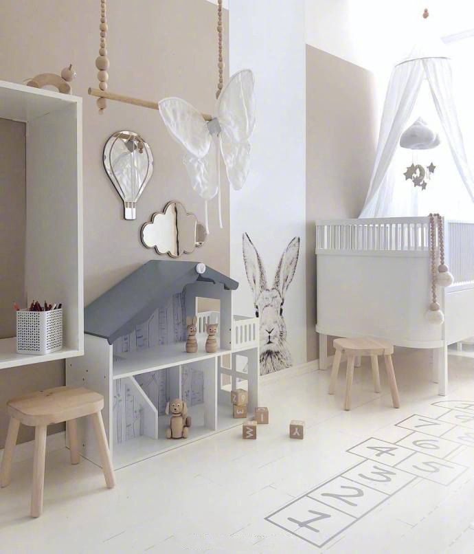 点击大图看下一张：儿童房的梦幻创意空间布局灵感
