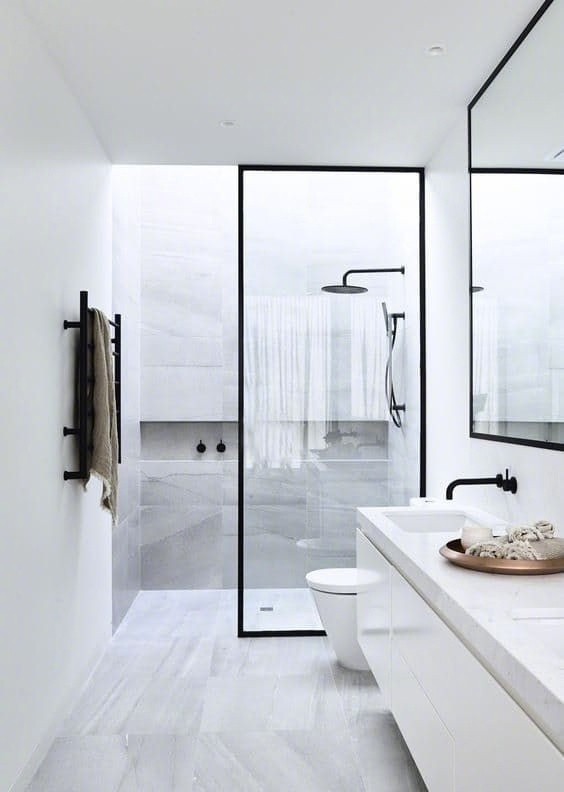 点击大图看下一张：简洁明了的浴室设计，喜欢可以参考