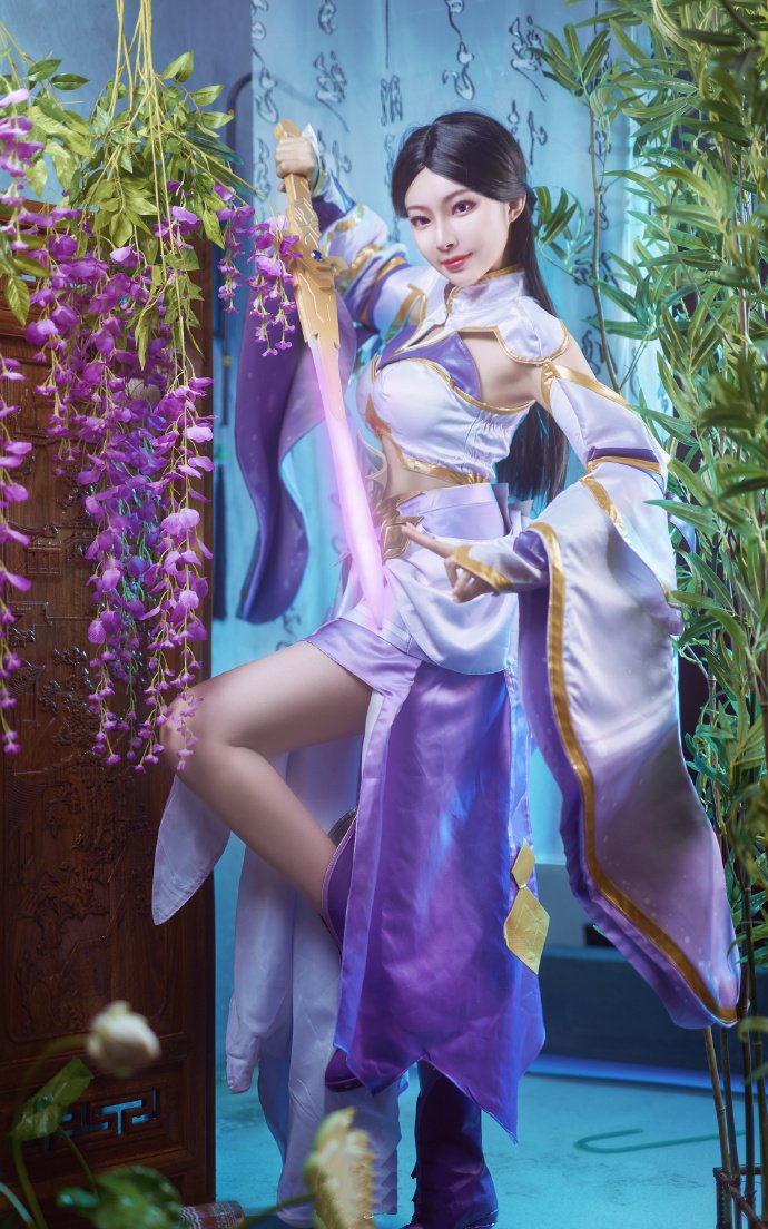 点击大图看下一张：一组cos王者荣耀美丽的紫霞仙子