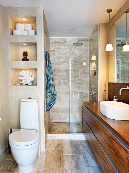 点击大图看下一张：小户型卫浴间干湿分离设计