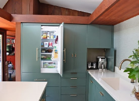 厨房设计新理念，橱柜集成冰箱