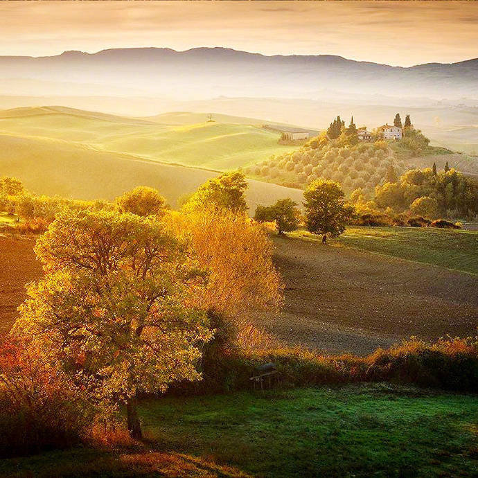 点击大图看下一张：意大利托斯卡纳的深秋时节