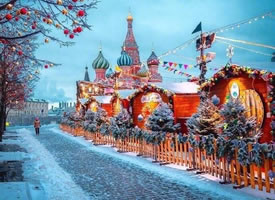 莫斯科的世纪大雪，浪漫了整个红场