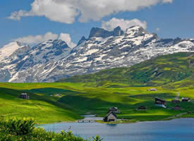 阿尔卑斯山脉风景图片桌面壁纸