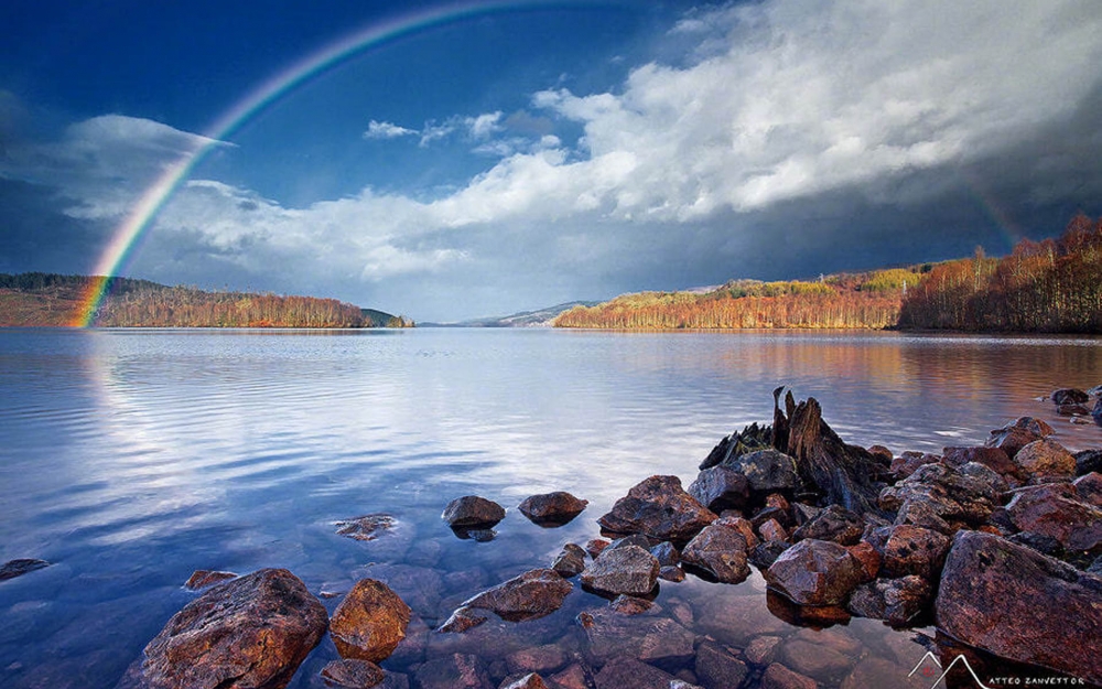点击大图看下一张：超美彩虹风景图片电脑壁纸