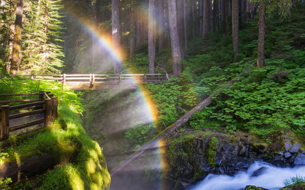 点击大图看下一张：超美彩虹风景图片电脑壁纸