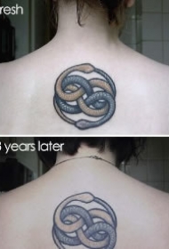 国外的一组纹身几年后的变化对比图