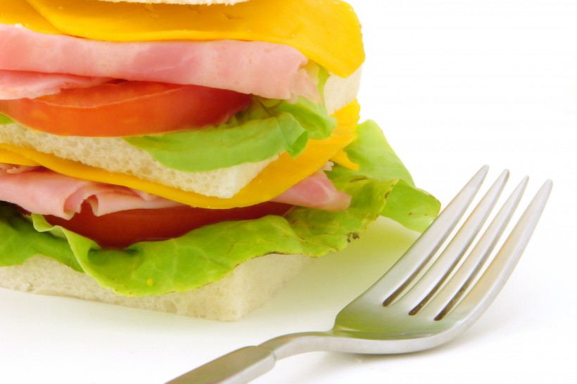 点击大图看下一张：口感鲜美的早餐三明治图片