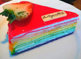 绚丽多彩的彩虹蛋糕图片