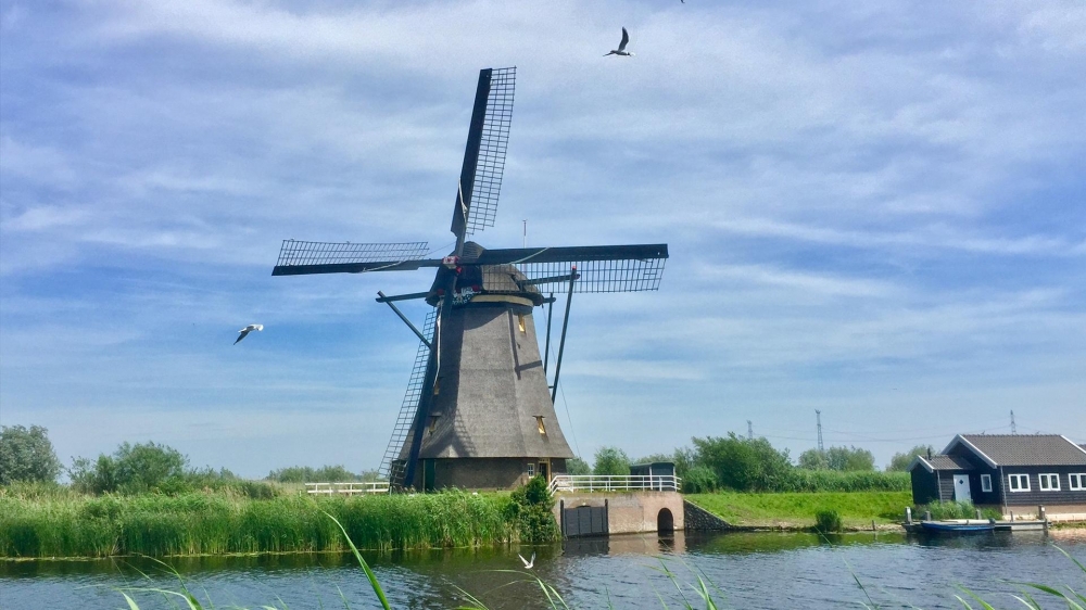 点击大图看下一张：荷兰风景唯美高清桌面壁纸