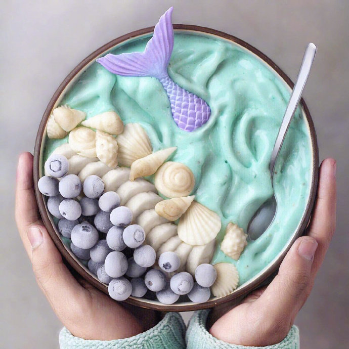 点击大图看下一张：甜点师制作的可爱甜品，真的让人不忍心下嘴
