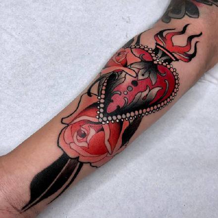 点击大图看下一张:一组欧美oldschool手臂纹身