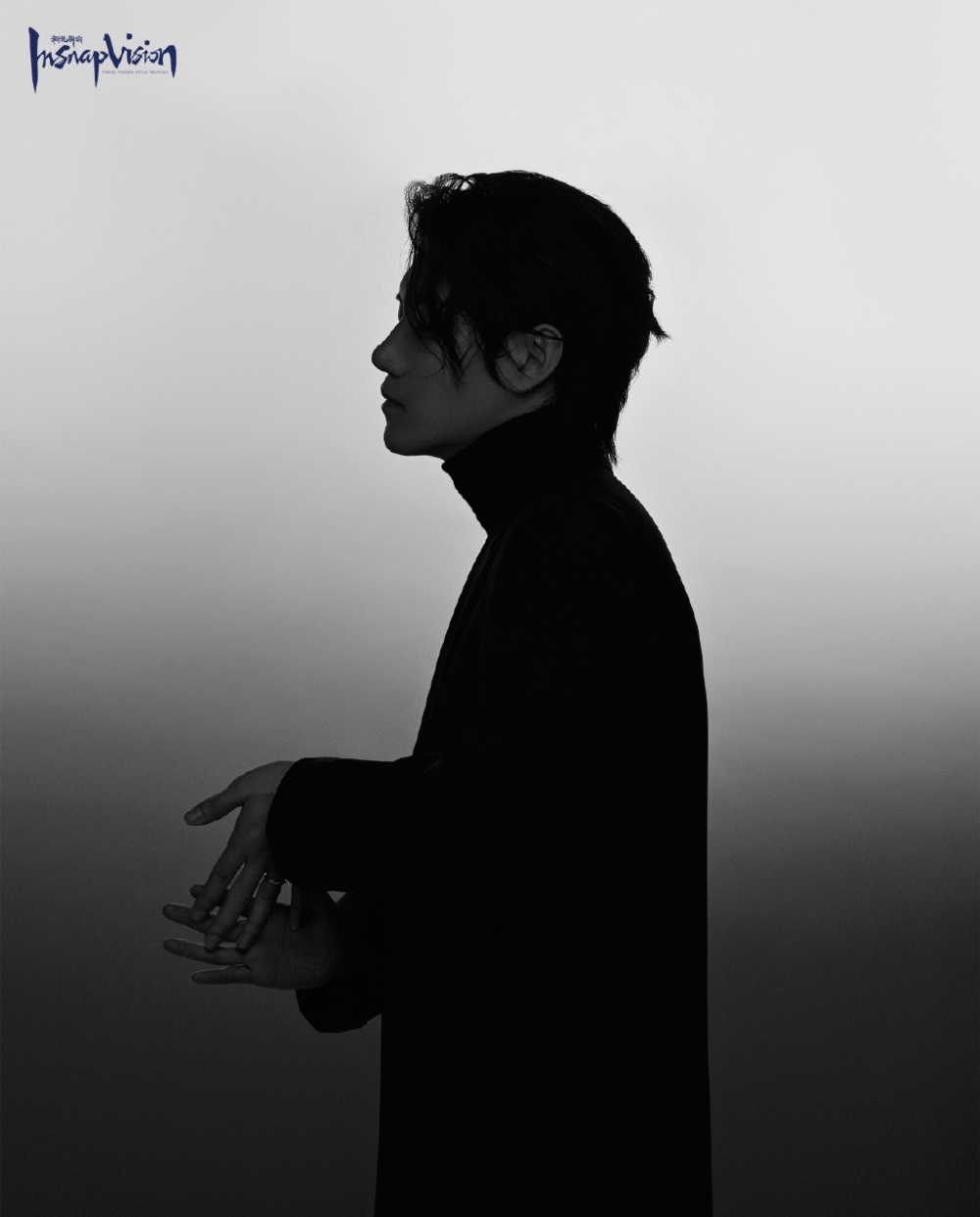 点击大图看下一张：歌手王晰纯黑酷感写真图片