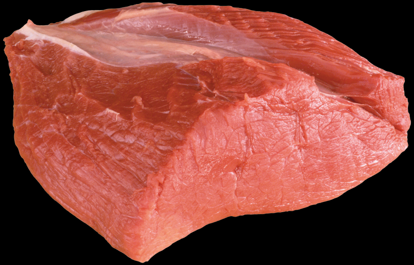 点击大图看下一张：新鲜的牛肉png透明背景素材图片