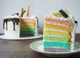 看到就开心的彩虹蛋糕图片