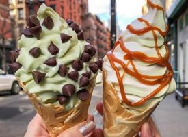 一组清凉爽口的冰淇淋图片