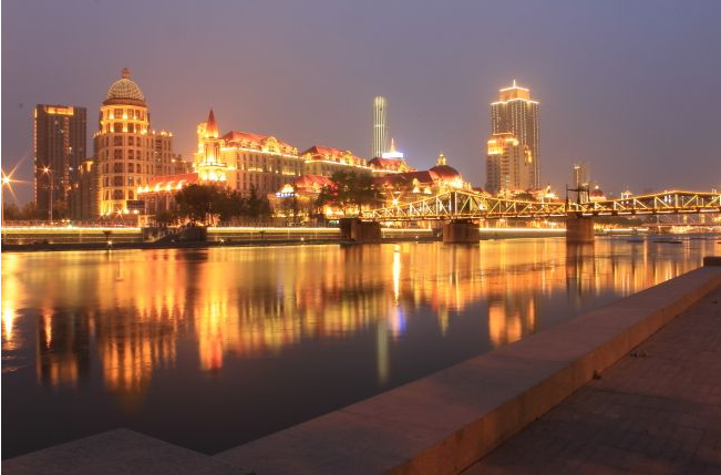 点击大图看下一张：耀眼靓丽的天津夜景图片