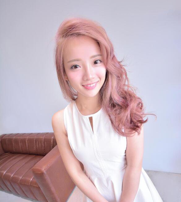点击大图看下一张：一组韩系女生染发颜色图片