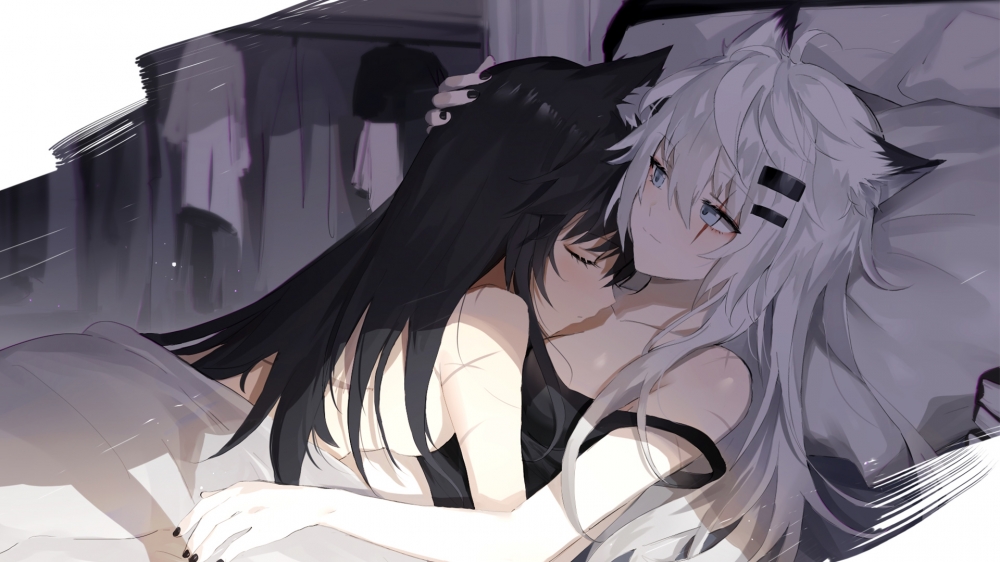 点击大图看下一张:日漫二次元美女桌面壁纸