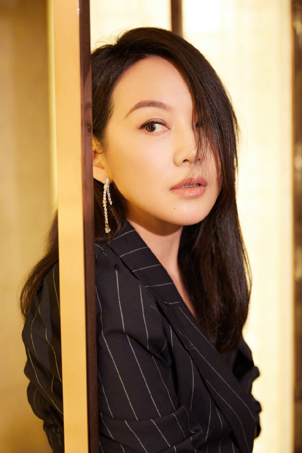 点击大图看下一张:闫妮黑色西装魅力写真图片