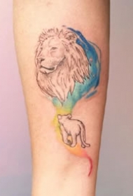 一组可爱的彩色手臂上的纹身