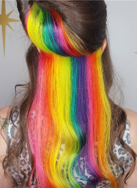 一组漂亮的彩虹色系染发图片