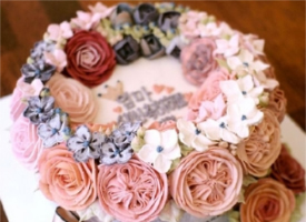 美美的鲜花蛋糕图片