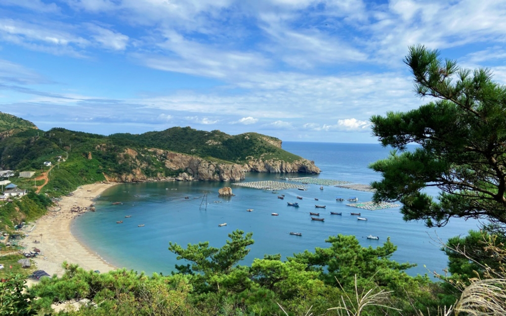 点击大图看下一张：大连唯美海滨城市风景桌面壁纸