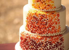 几款优雅的秋主题多层蛋糕造型