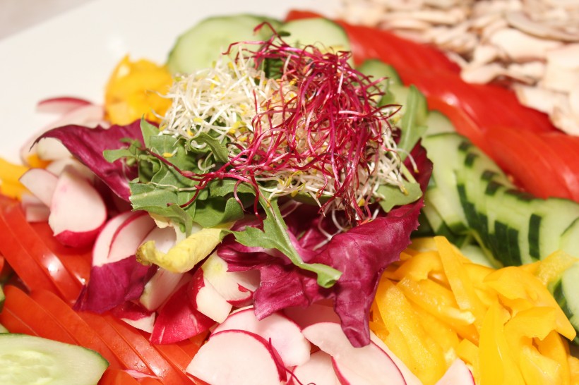 点击大图看下一张：爽口新鲜的蔬菜沙拉图片