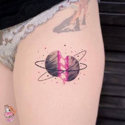 点击大图看下一张：一组粉色系具有特色的纹身图案