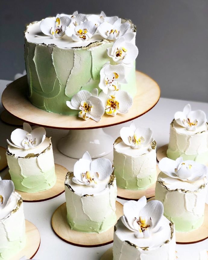 点击大图看下一张：甜品台可用，主题蛋糕和它们的衍生小蛋糕