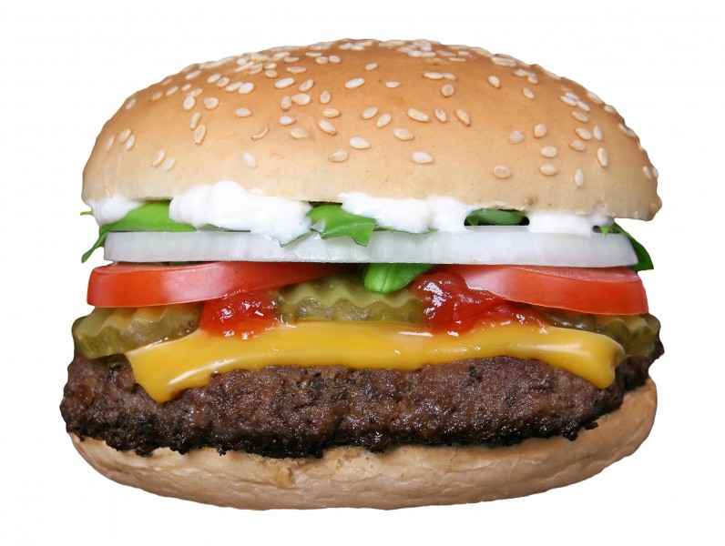 点击大图看下一张：营养全面的汉堡图片