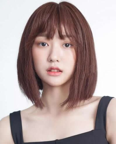 点击大图看下一张：韩国流行的女生短发染发发型图片