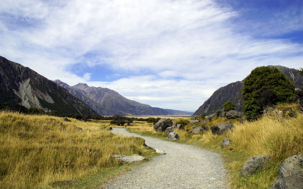 点击大图看下一张：新西兰库克山自然风景桌面壁纸