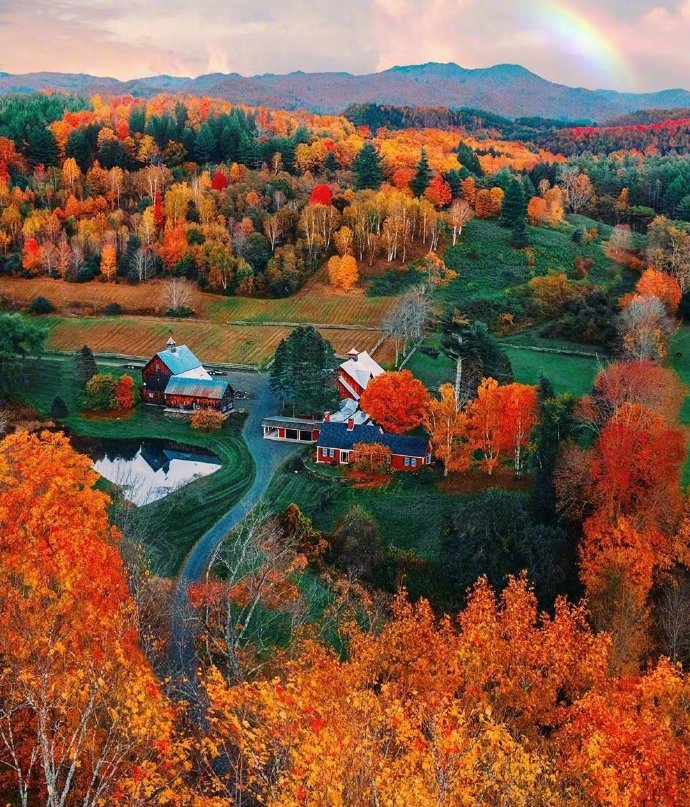 点击大图看下一张：弗蒙特州的秋天