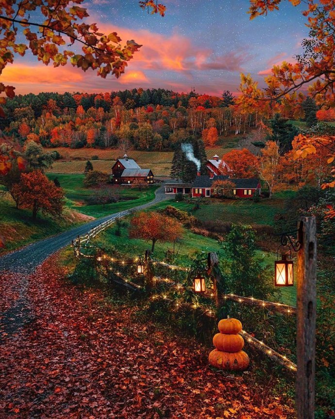 点击大图看下一张：弗蒙特州的秋天