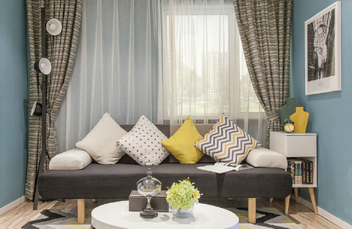 点击大图看下一张:60㎡现代简约北欧风格案例